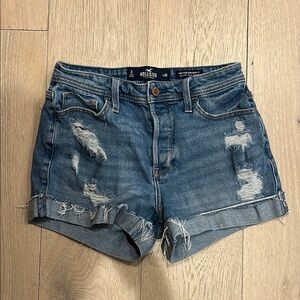 Hollister Blue Distressed Denim Shorts